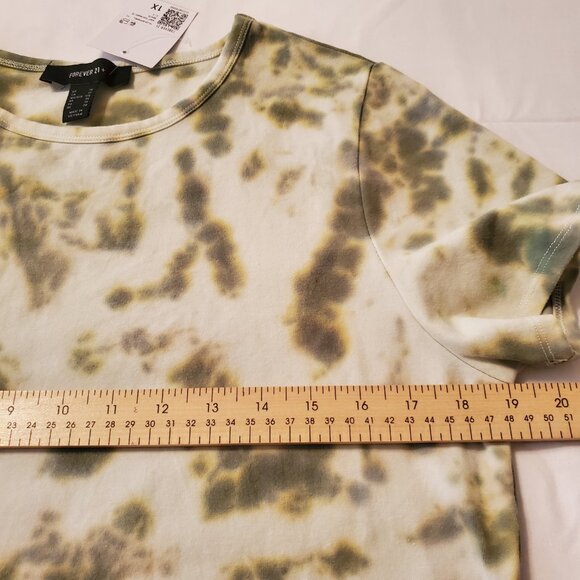 Tie Dye Women's Crop Top Short Sleeve 93% Cotton 7% Spandex Size 1X. - Picture 11 of 13